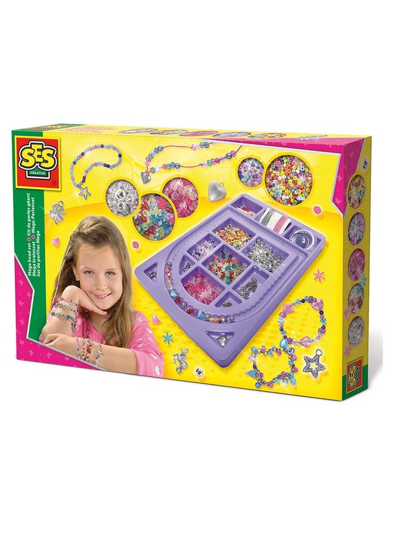 SES Creative -  Mega Bead Set, Multicolour, 14659, Beadwork - Image 1