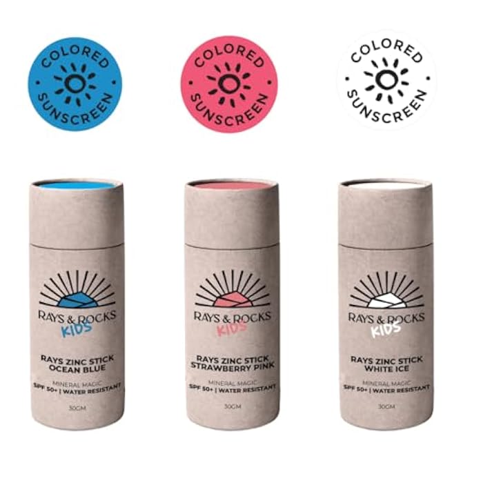 Rays & Rocks - Zinc Sunscreen White Stick, KIDS SAFE, SPF 50+, Water Resistant, White Ice, 30g - Image 2