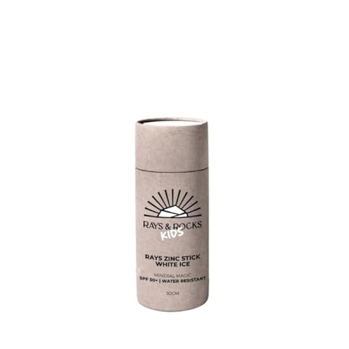 Rays & Rocks - Zinc Sunscreen White Stick, KIDS SAFE, SPF 50+, Water Resistant, White Ice, 30g - Image 1