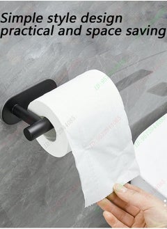 Generic 1pc Stainless Steel Self-Adhesive Toilet Paper Holder – No-Drill Wall Mount, Heavy-Duty Bathroom Tissue Rack, Space-Saving Roll Paper Dispenser, Modern Bathroom & Kitchen Accessory, Durable & Waterproof, Easy Installation (Black, Silver, Gold)  - Image 2