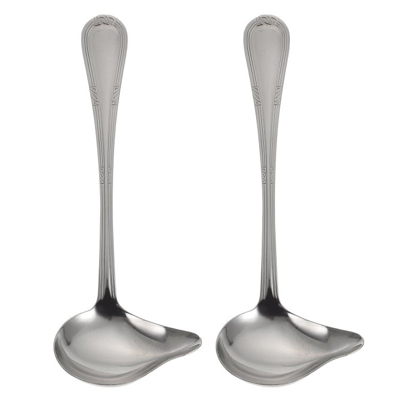 Stainless Steel Duckbill Soup Spoons Short Handle for Hot Pot and Kitchen 2 Pieces - Image 2