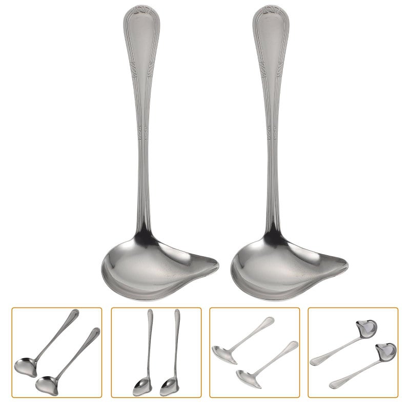 Stainless Steel Duckbill Soup Spoons Short Handle for Hot Pot and Kitchen 2 Pieces - Image 4