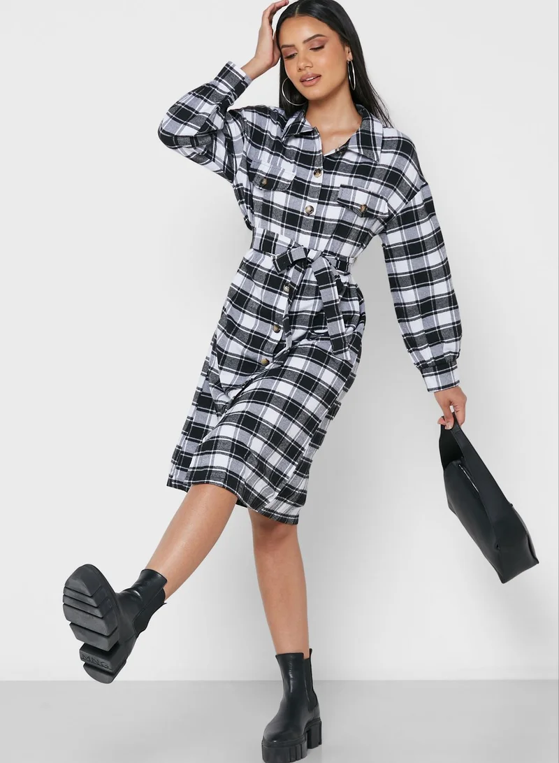 Ginger Checked Coat