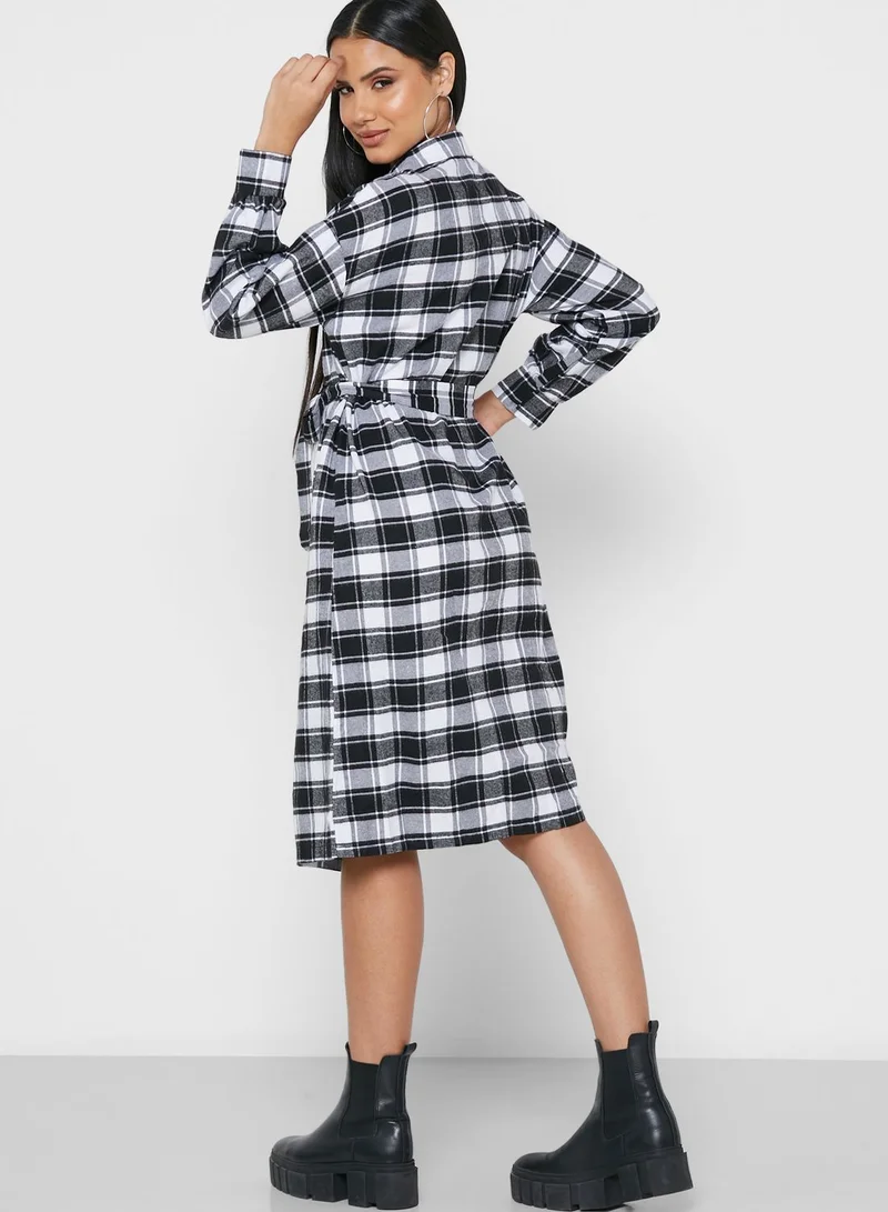 Ginger Checked Coat