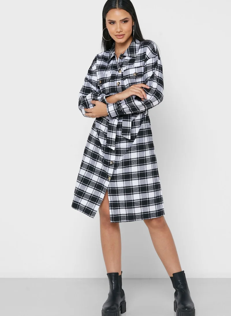 Ginger Checked Coat