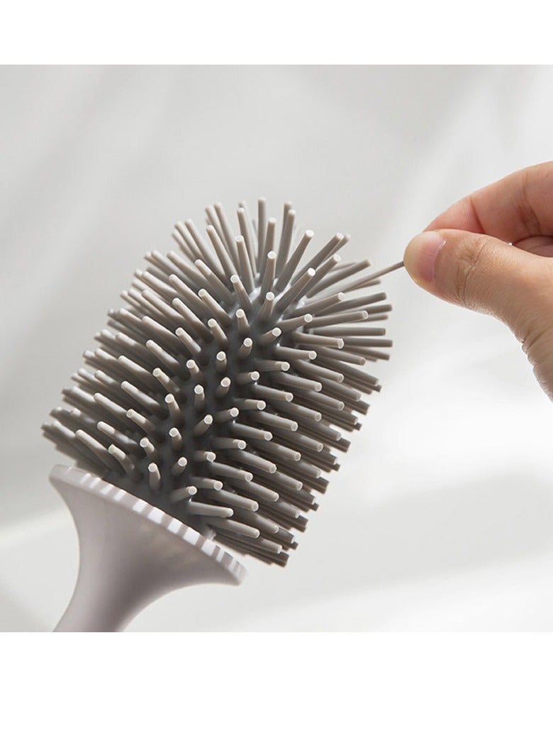 White Toilet Brush Holder With Storage Function - Image 3