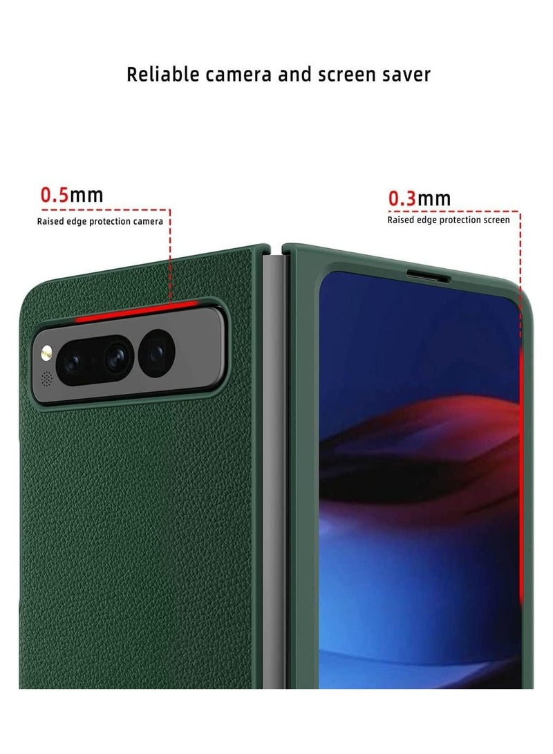 Google Pixel Fold, Pixel Fold Case Ultra-Thin Leather Shockproof Protection case,PC+PU Leather Flip Folio Case Protective Case Pixel Fold Smartphone Case Cover - Image 2
