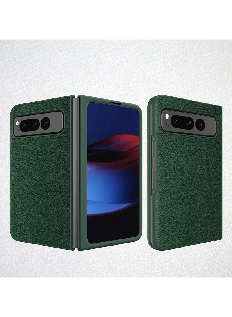 Google Pixel Fold, Pixel Fold Case Ultra-Thin Leather Shockproof Protection case,PC+PU Leather Flip Folio Case Protective Case Pixel Fold Smartphone Case Cover - Image 1