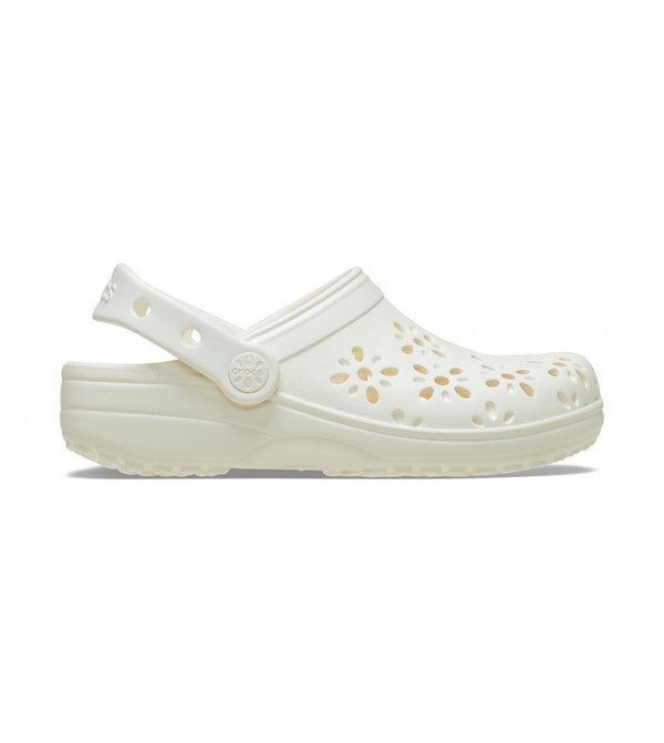 crocs Toddlers Classic Floral Cut Out Clog - Image 1