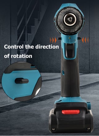 Cordless Electric Drill Kit - 21V Impact Drill with Screwdriver Bits and Brad Point Drill Bits - Rechargeable Screw Driver with 2 Batteries - Home Tool Kit - view 3