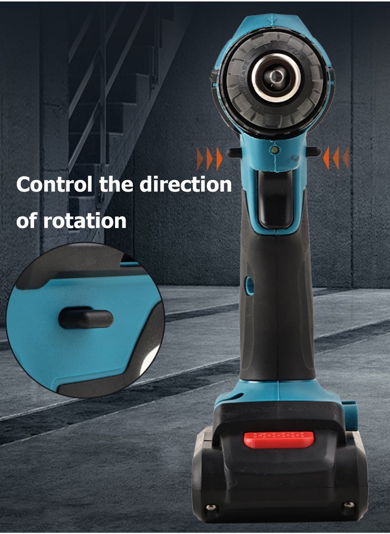 Mi VAZA - Cordless Electric Drill Kit - 21V Impact Drill with Screwdriver Bits and Brad Point Drill Bits - Rechargeable Screw Driver with 2 Batteries - Home Tool Kit - Image 1