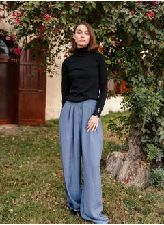 Arafa Women Pants for everyday Lightweight woven fabric Wide-leg fit  - Image 1