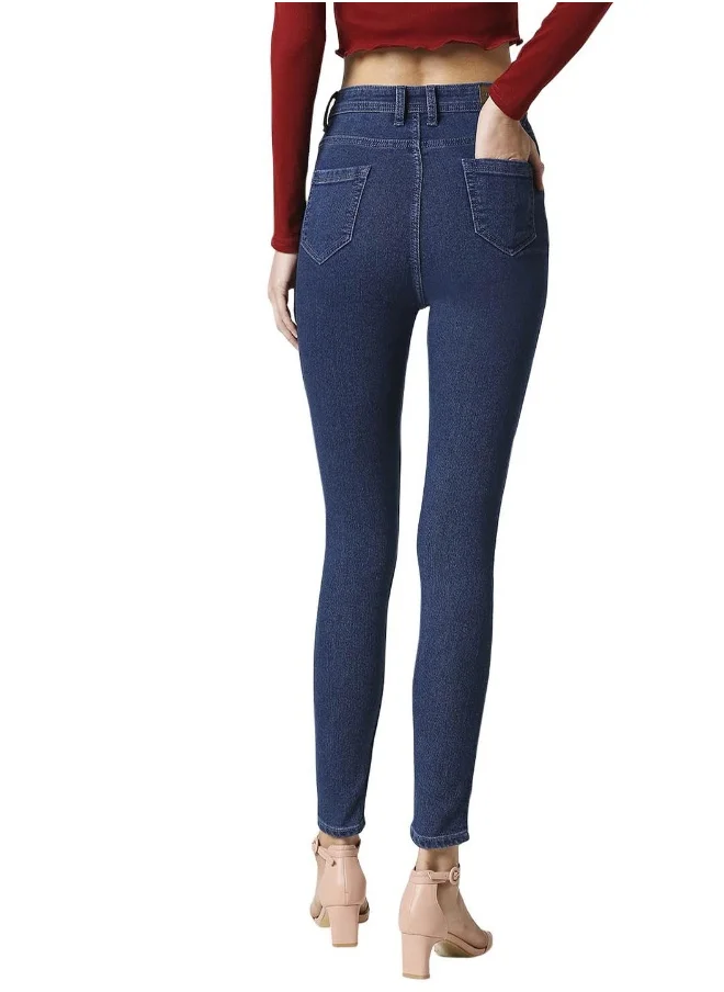 HIGH STAR Women Blue Slim Fit High-Rise Clean Look Jeans