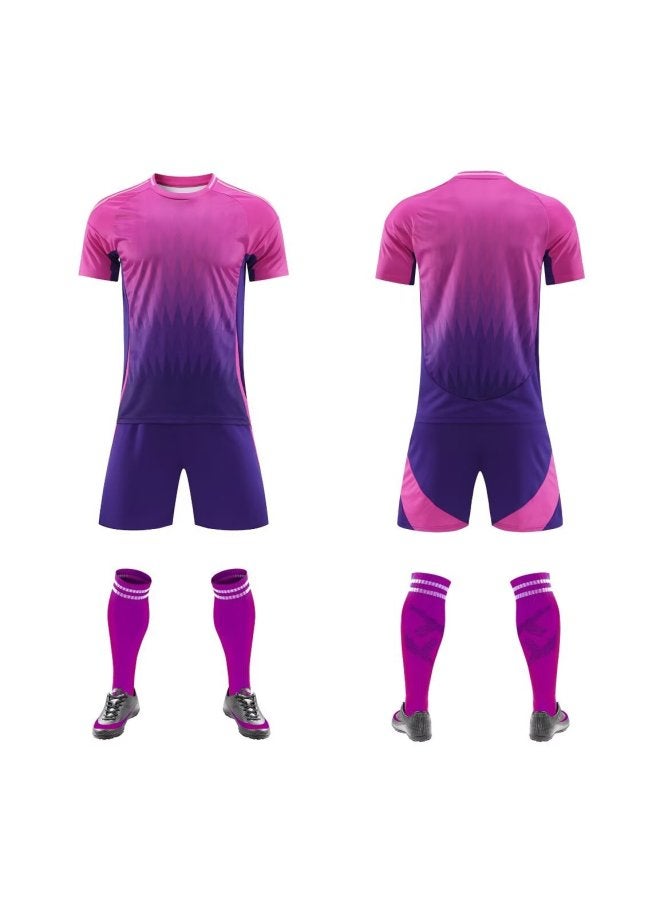 10 (short-sleeved Shorts) Football Suit Club Light Board Custom Logo Short Sleeve Sports School Uniform Children Adult Printed Training Jersey