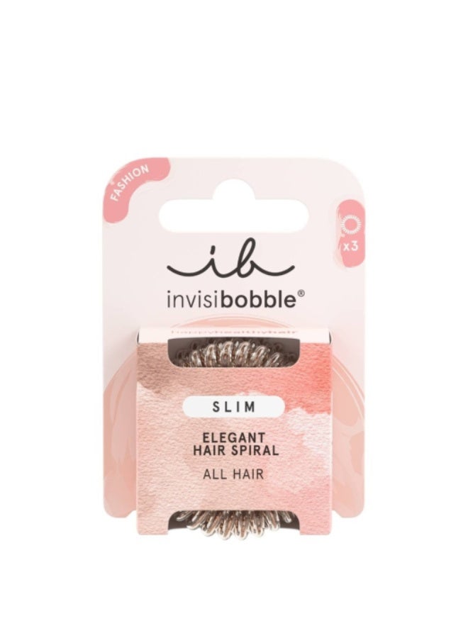 Invisibobble Slim The Elegant Hair Ring Of Bronze and Beads x3 - Image 1