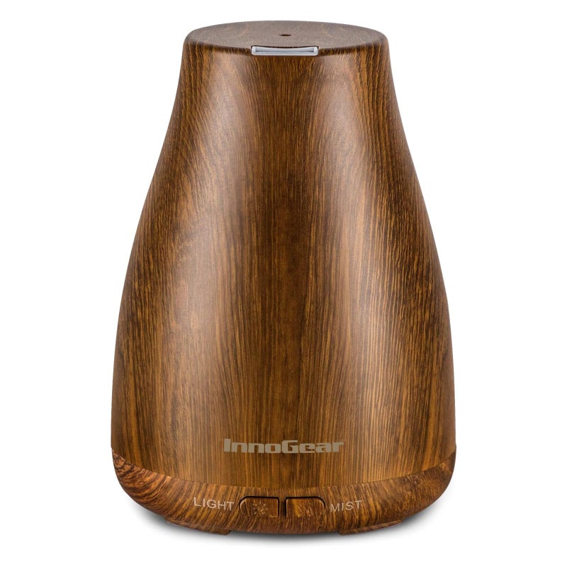 InnoGear Essential Oil Diffuser Ultrasonic Diffusers for Home Aromatherapy Humidifier for Bedroom Room 7 Colors LED 2 Mist Mode Auto Off Bronze
