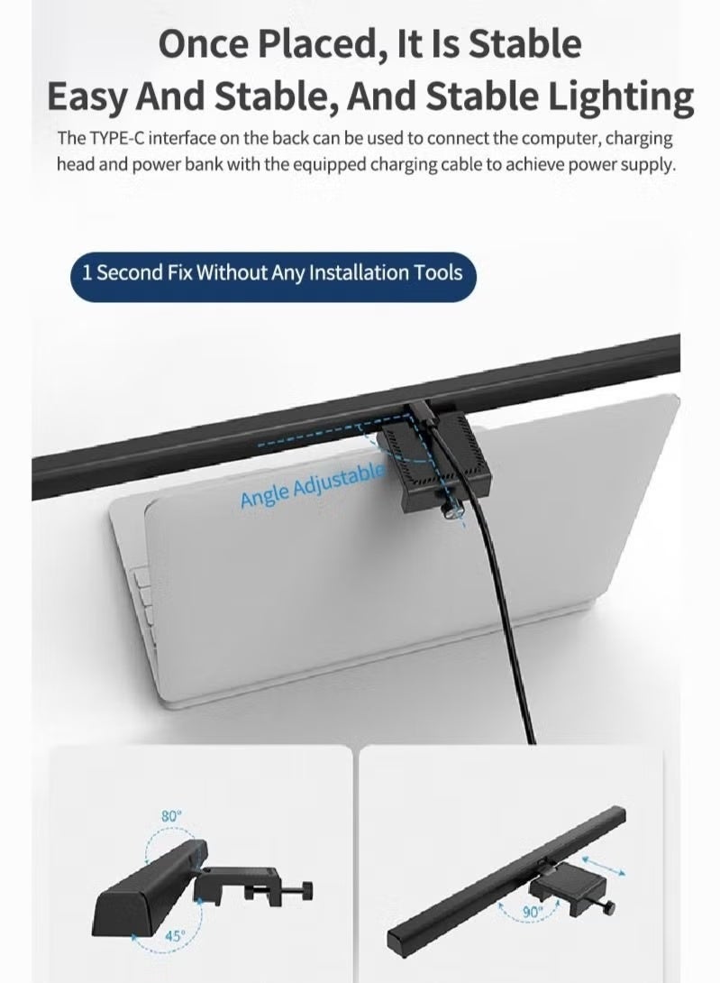 مصباح كمبيوتر محمول بشاشة كمبيوتر يعمل بمنفذ USB للمكتب/المنزل/الألعاب/تعتيم بدون خطوات/حماية العين/330 مم - Image 5