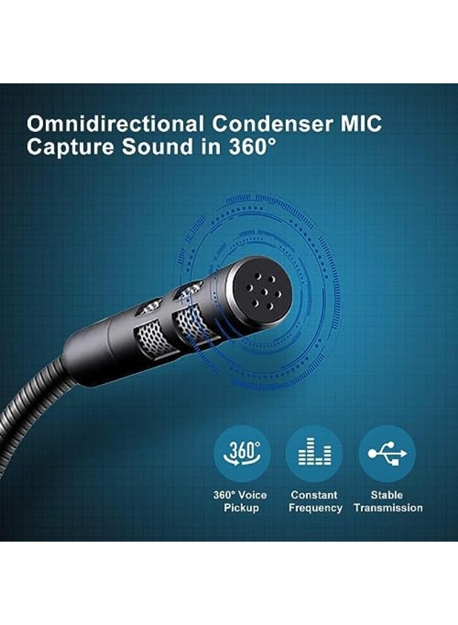KASTWAVE USB Microphone, , USB PC Mic for Business Video Conference, Recording, Chat, Podcasting, Online Class, Mute Button with LED Indicator, Compatible with Macbook, Laptop, PC, Window - Image 4