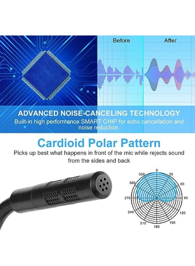 KASTWAVE USB Microphone, , USB PC Mic for Business Video Conference, Recording, Chat, Podcasting, Online Class, Mute Button with LED Indicator, Compatible with Macbook, Laptop, PC, Window - Image 5