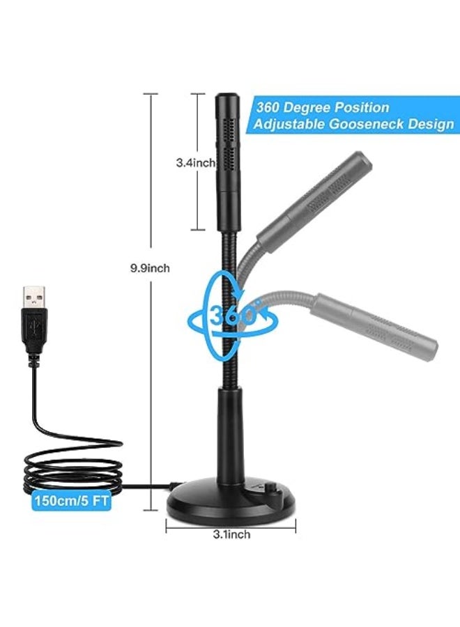 KASTWAVE USB Microphone, , USB PC Mic for Business Video Conference, Recording, Chat, Podcasting, Online Class, Mute Button with LED Indicator, Compatible with Macbook, Laptop, PC, Window - Image 2