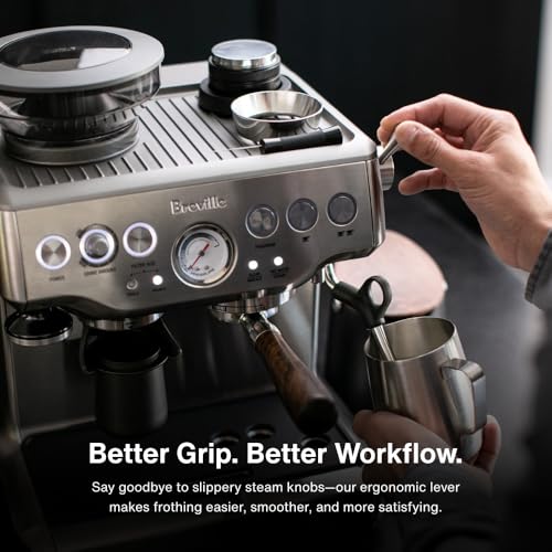 CREMA Coffee Products Replacement Steam Lever for Breville Espresso Machines |Ergonomic Stainless Steel Design|Compatible with Barista Express, Infuser, Barista Pro|Easy Grip|Black/Silver Finish - Image 3