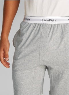 CALVIN KLEIN Men's Lounge Shorts - Icon Cotton Stretch - Cotton, Grey  - Image 5