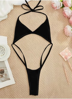 MANIKAN Women's Set with Bra and Neck Strap Featuring Connected Straps from Top to Bottom one piece  - Image 1