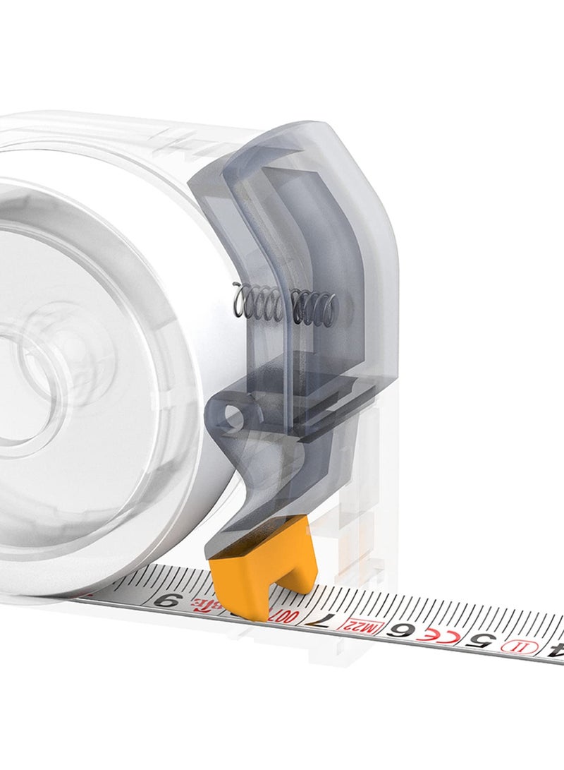 Tape Measure Self Lock Retractable Measuring Precise Measurement Great Stiffness Shock Absorbent Base Anti Rust Anti Scratch Fashion Design for Carpenter Interior Furniture Length Survey 10 Ft 3M - Image 2