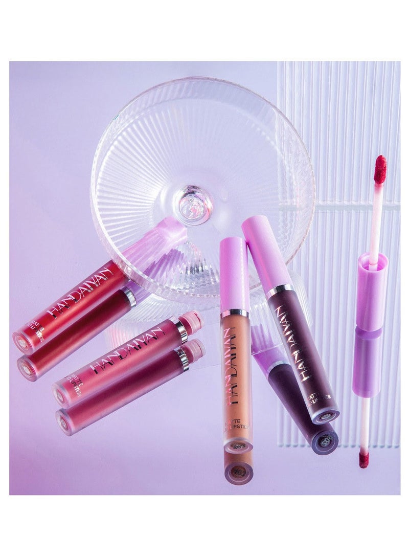 Handaiyan Lipstick Set Matte Liquid 4 Colors Long Lasting Waterproof for Women Highly Pigment Velvety Nude Super Stay Soft Hydrating & Lightweight Professional Moisturizing Makeup Lips Gift - Image 3