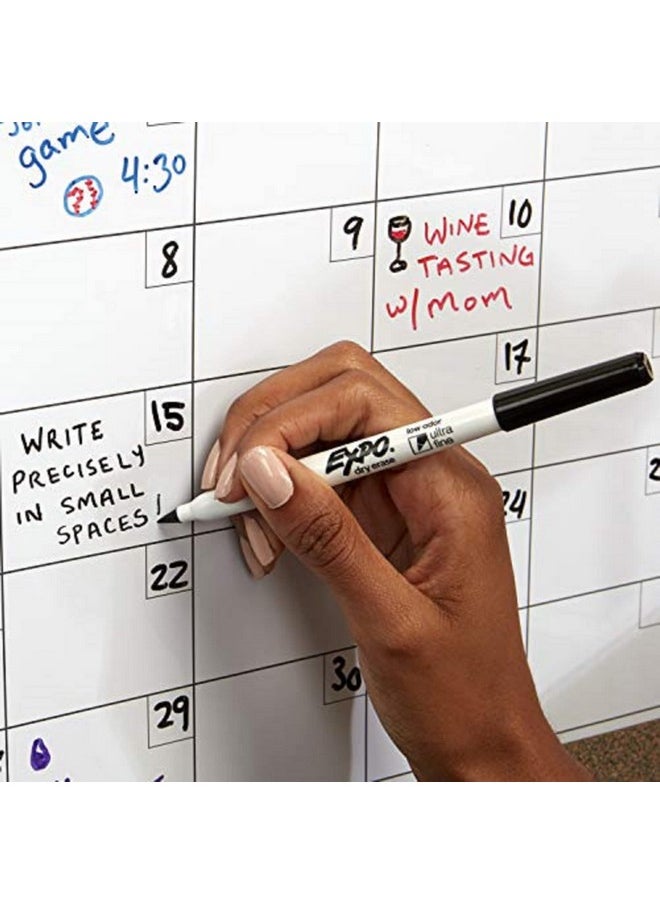 Expo Low-Odor Dry Erase Markers, Ultra-Fine Tip, Black, 4 Count  - Image 5