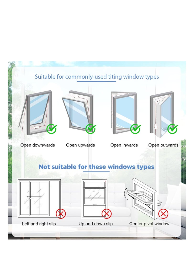 Excefore - Air Conditioner Window Seal, for Portable Air Conditioner And Tumble Dryer, Hot Air Stop Air Exchange Guards, with Zip and Adhesive Fastener, 400CM (157'') AC Casement Window Seal Kit - Image 1