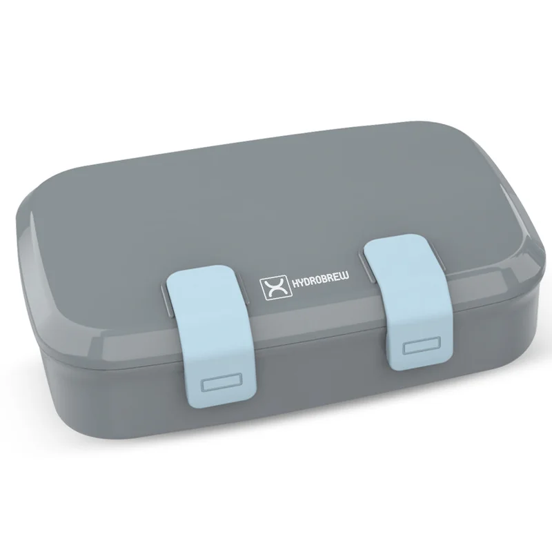 Hydrobrew Hydrobrew Steel Core Bento Stainless Steel Lunch Box – 839ml, 2 Compartment-Graphite