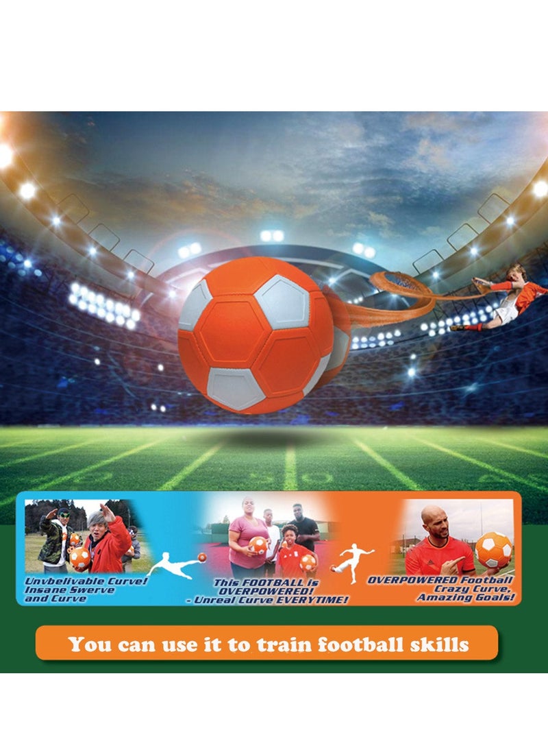 Generic Curve Soccer Ball, Size 4 Swerve Soccer Ball for Kids, Youth Football, Kick Curving Like The Pros, Backyard Game Gift for Boys and Girls (Orange)  - Image 5