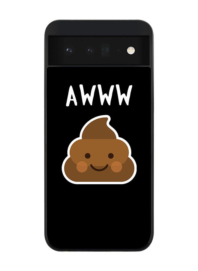 Stylizedd Rugged Black edge case for Google Pixel 6 5G Slim fit Soft Case Flexible Rubber Edges Anti Drop TPU Gel Thin Cover - Awww Shit - Image 1