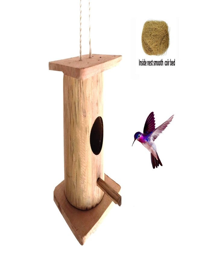 LIVEONCE Bamboo Two ROOF Bird House Color -Natural - Image 2