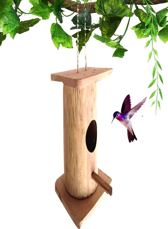 LIVEONCE Bamboo Two ROOF Bird House Color -Natural - Image 4