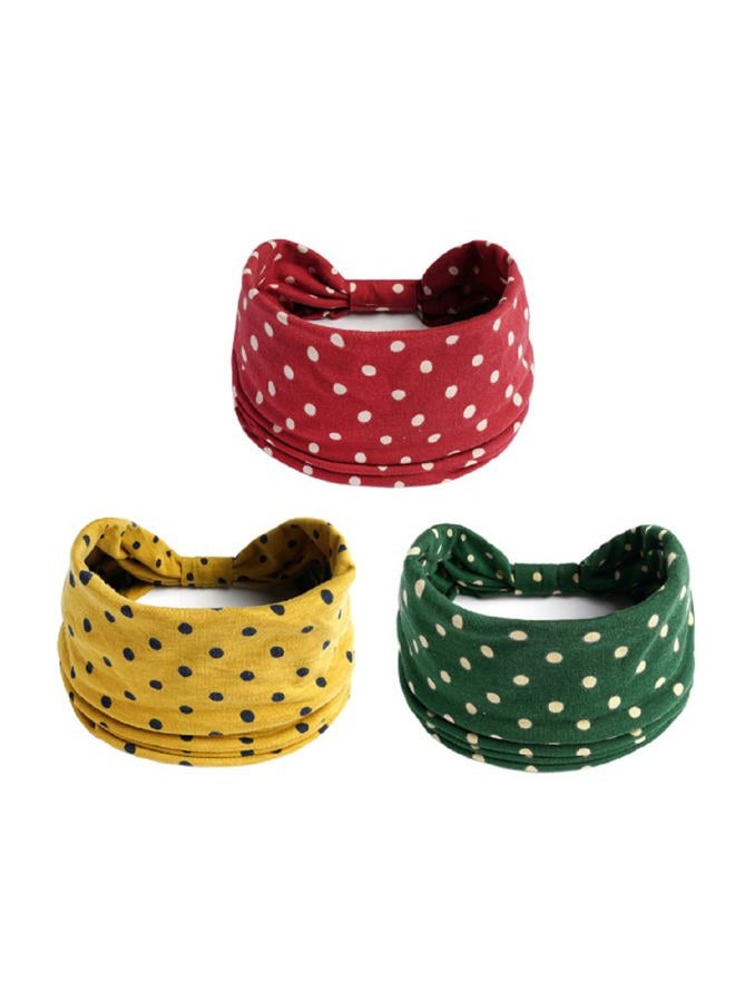 K-Elewon 3 Pack Women Wide Elastic Head Wrap Headband Sports yoga Hair Band (3 Pack(A09)) - Image 1