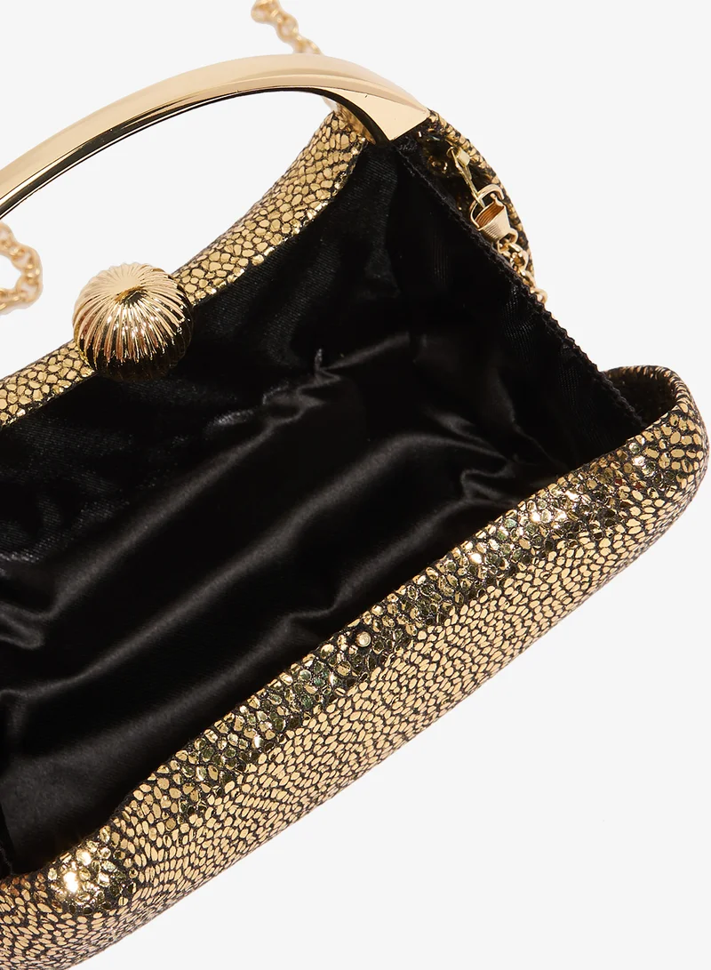 Khizana Gold Metallic Embellished Handle Bag