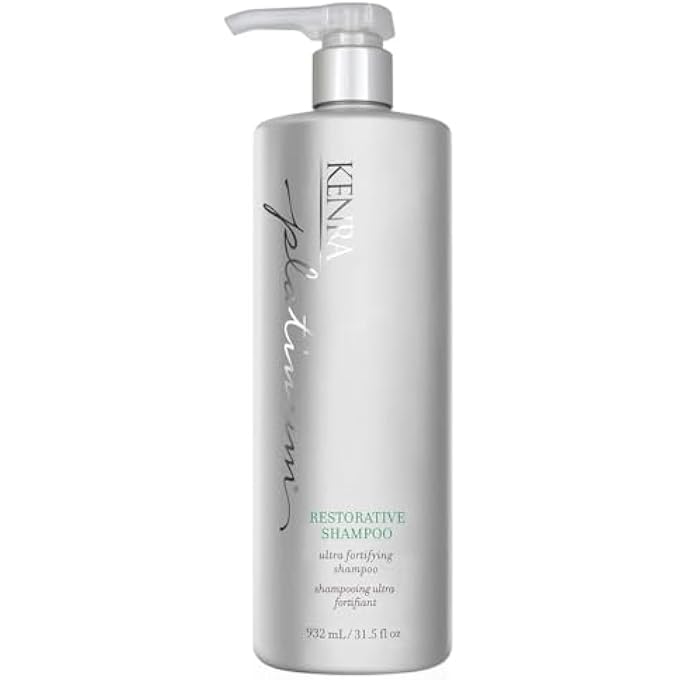 Kenra PLATINUM RESTORATIVE SHAMPOO/CONDITIONER SET | INSTANTLY FORTIFIES TO RESTORE SMOOTHNESS, SUPPLENESS, & SHINE | RESTORES BROKEN HAIR BONDS FROM WITHIN | ALL HAIR TYPES | 31.5 FL. OZ. - Image 3