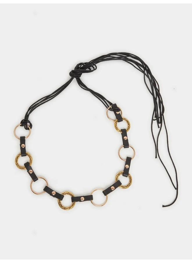 ستايلي Styli Metal Ring Detail Chain Belt