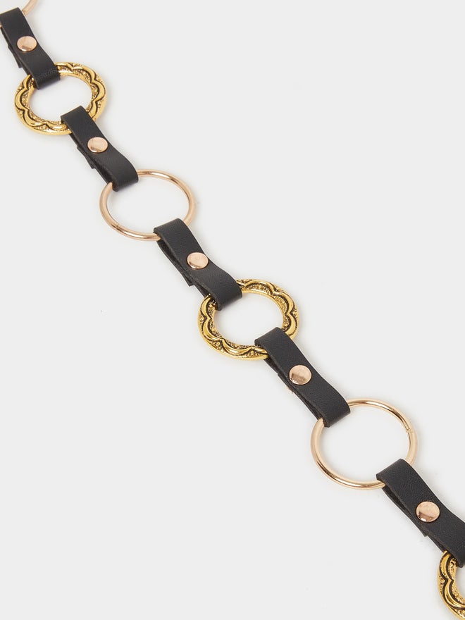 Styli Metal Ring Detail Chain Belt - Image 3