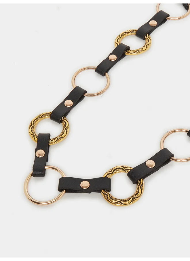 ستايلي Styli Metal Ring Detail Chain Belt