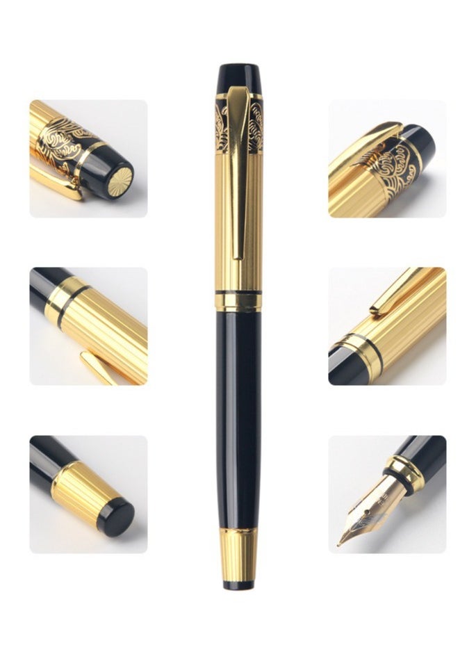 NIIMBOT 2 Pieces Black and Gold Business Fountain Pen, Best Pen Gift Set for Men & Women, Professional, Executive, Office, Nice Pens (Without Ink Cartridges)  - Image 3
