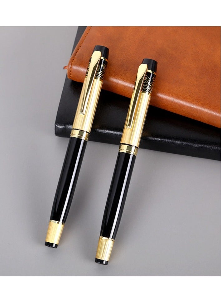 Generic 2 Pieces Black and Gold Business Fountain Pen, Best Pen Gift ...