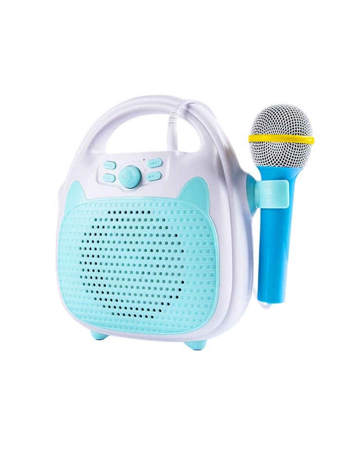 Karaoke Machine, Rechargeable Portable Karaoke Speaker With Microphone, Compact And Durable Music Player, Lightweight Portable Kids Speaker For Indoor And Outdoor, (1pc, Blue) - Image 1
