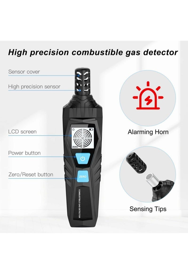 Excefore - Natural Gas Leak Detector with Audible & Visual Alarm, Portable Gas Sniffer to Locate Combustible Sources Like Methane - Image 1