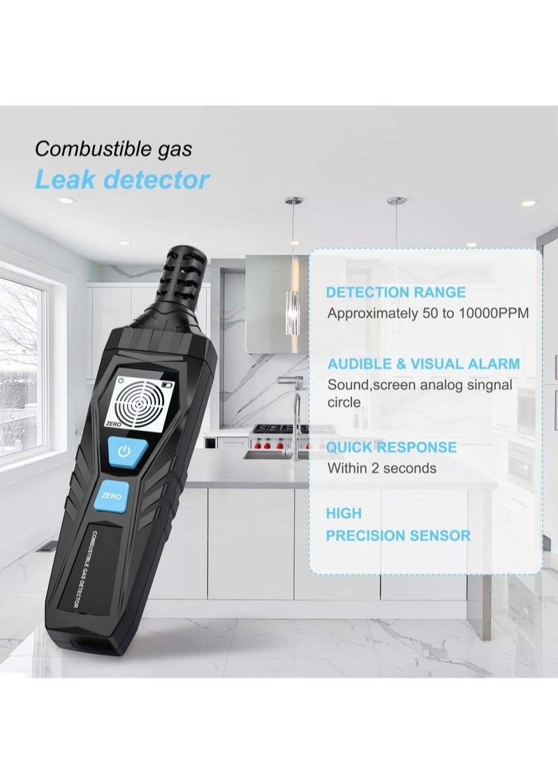 Excefore - Natural Gas Leak Detector with Audible & Visual Alarm, Portable Gas Sniffer to Locate Combustible Sources Like Methane - Image 1