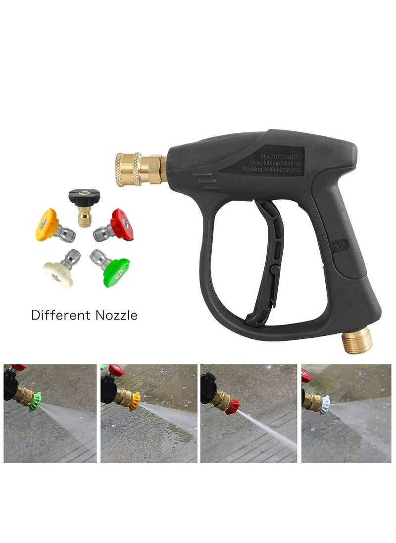 Generic 5 colors 3000 PSI High Pressure Washer Gun with Quick Connect Nozzles and M22 Hose Connector - Powerful Cleaning Tool for Cars, Patios, and More  - Image 5