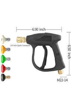 Generic 5 colors 3000 PSI High Pressure Washer Gun with Quick Connect Nozzles and M22 Hose Connector - Powerful Cleaning Tool for Cars, Patios, and More  - Image 2