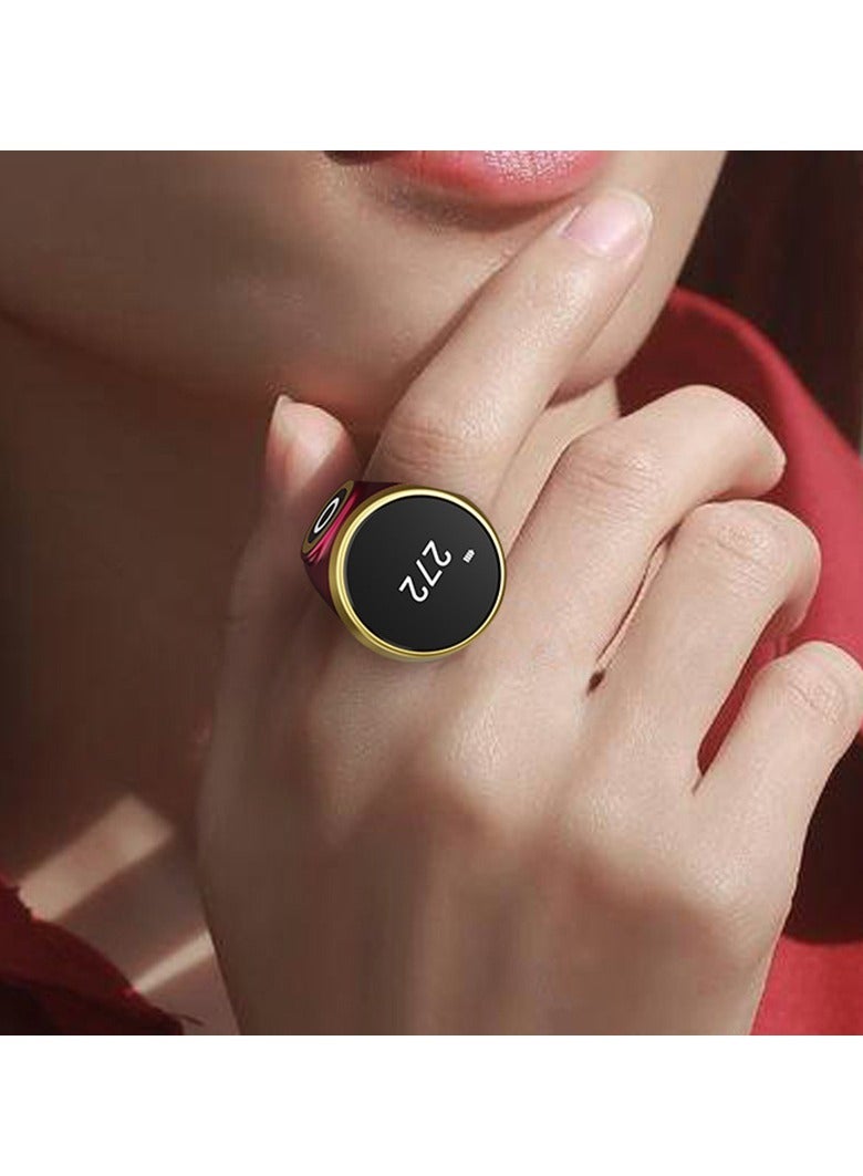 AROAQ Finger Counter, Hand Press Electronic Digital Counting Counter. Lightweight And Portable Prayer Counter, Rechargeable Ring Tally Counter For Prayer, Meditation, Relaxation, (1pc, Silver) - Image 2